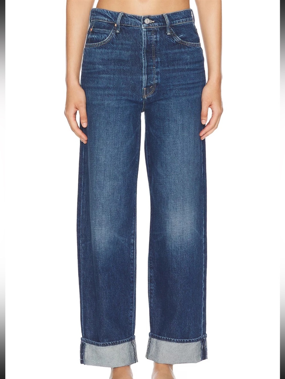 MOTHER The Spitfire Nerdy Cuff Jeans Size 25 in Did you bring me anything? wide